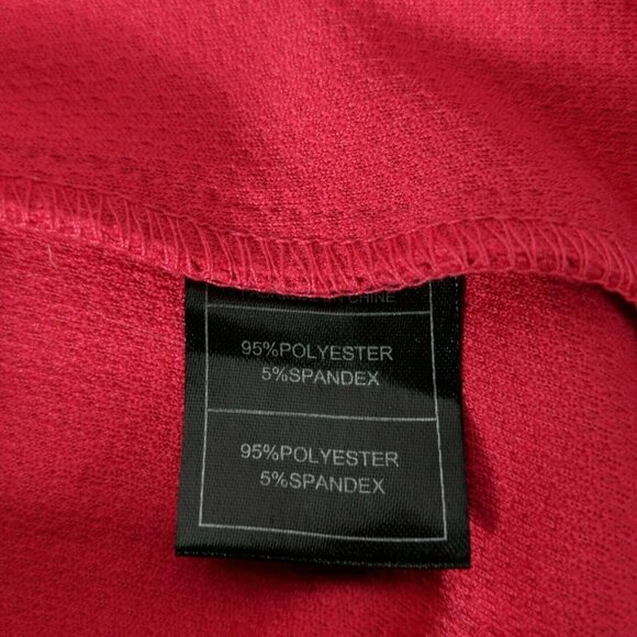 Jack Sheath Dress Size Small Red Boat Neck Mesh - Picture 4 of 5